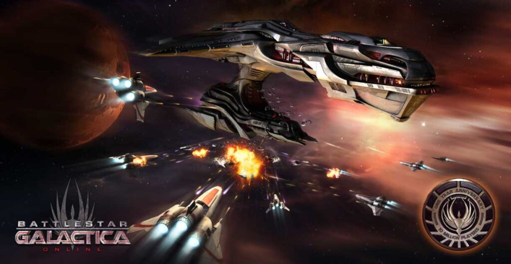 Battlestar Galactica Online gra statki kosmiczne walki sci-fi PL